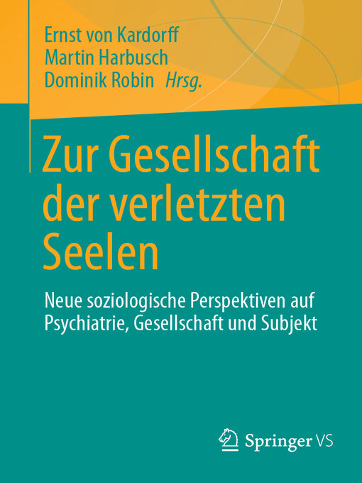 Title details for Zur Gesellschaft der verletzten Seelen by Ernst von Kardorff - Available